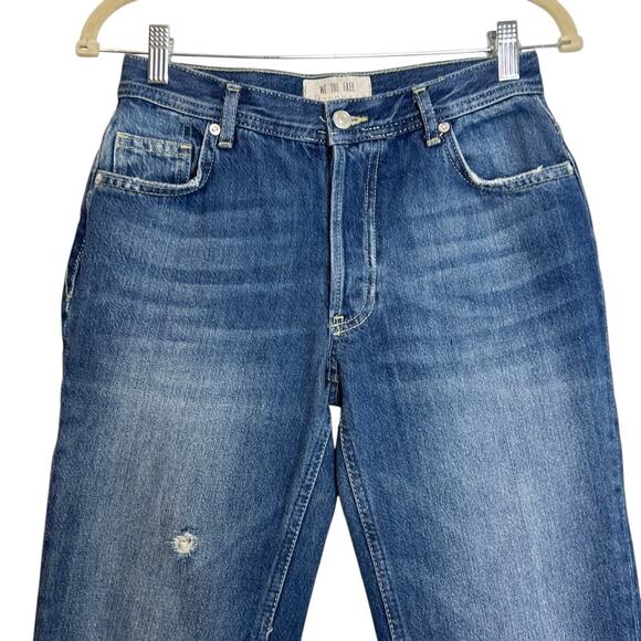 Free People Maggie Straight Raw Hem Crop Jeans Button Fly OB832365 Womens Sz 25 - Picture 2 of 7